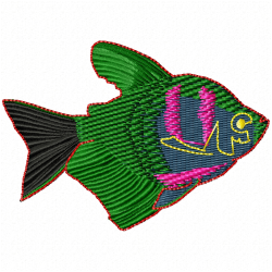 Fishes Embroidery Design 10 Fishes Embroidery Design 10